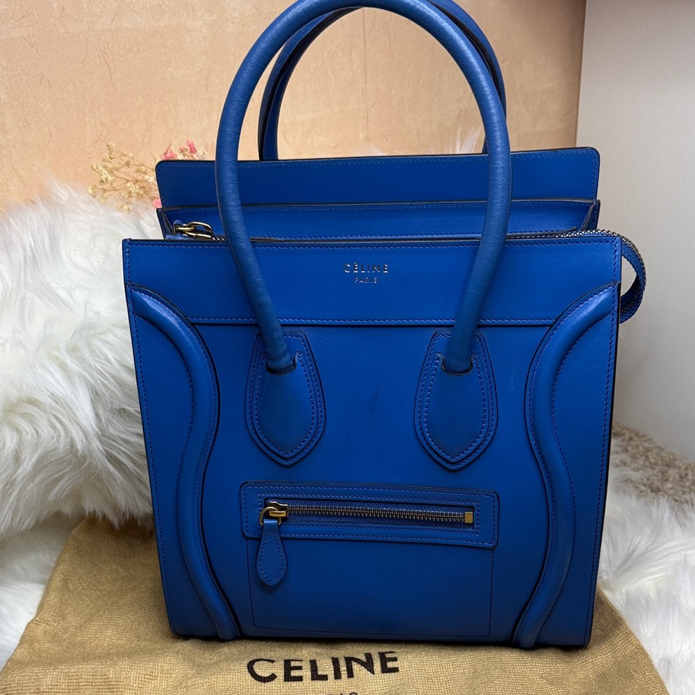 Celine Electric Blue Luggage Tote